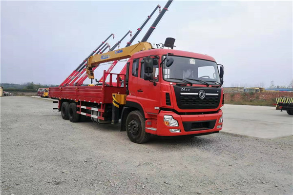 东风天龙后八轮12吨双联臂徐工随车吊