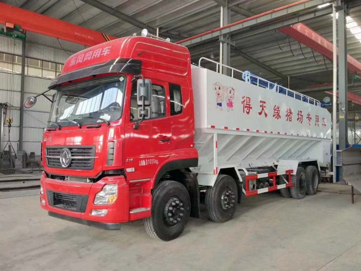 东风天龙40方散装饲料运输车