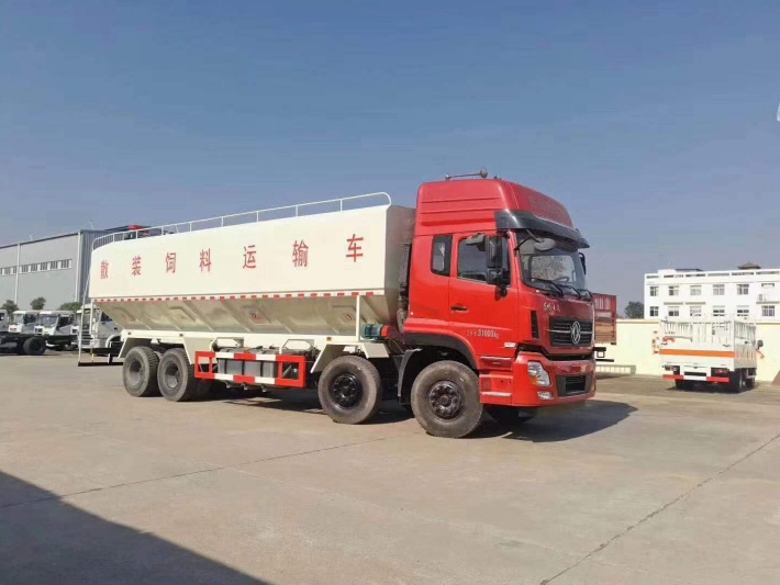 东风天龙40方散装饲料运输车
