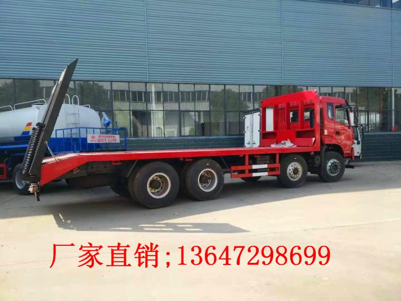 东风前四后八平板运输车