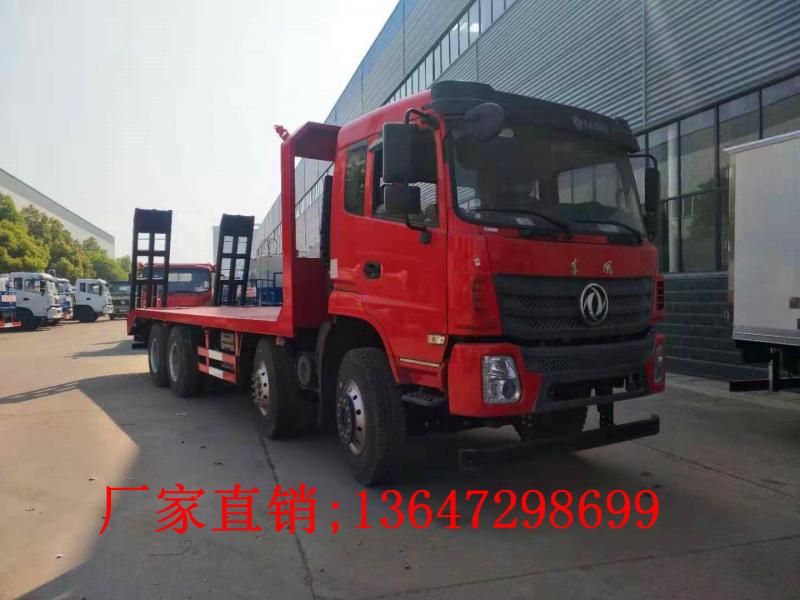 东风前四后八平板运输车