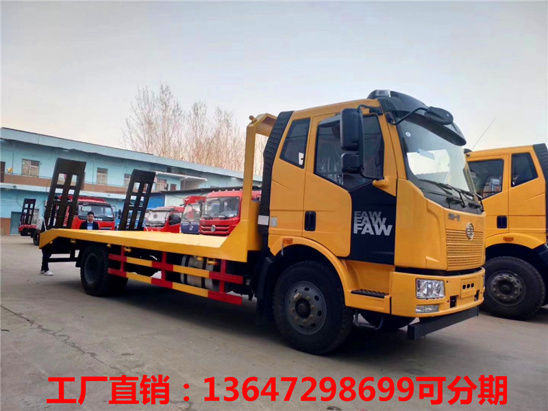 国六解放J6单桥平板运输车