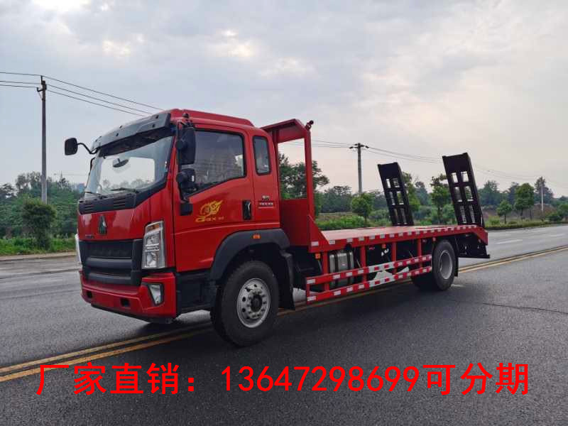 国六京牌豪沃单桥平板运输车
