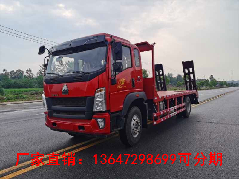 国六京牌豪沃单桥平板运输车