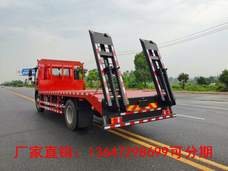 国六京牌豪沃单桥平板运输车