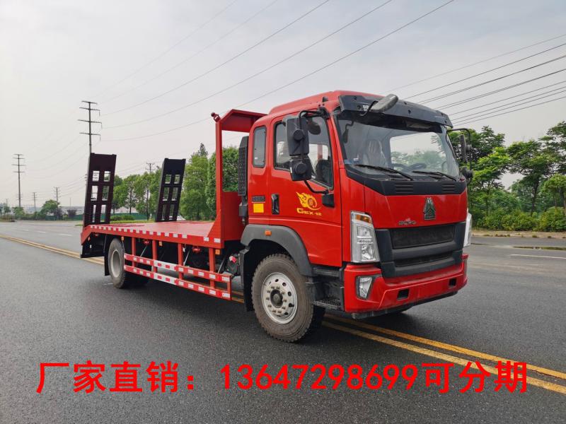 国六京牌豪沃单桥平板运输车