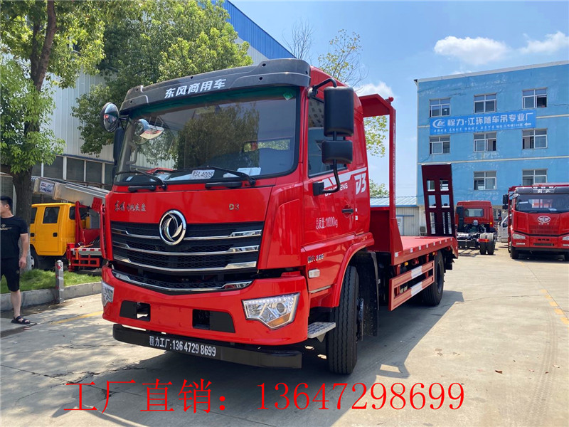 国六东风D3单桥平板运输车