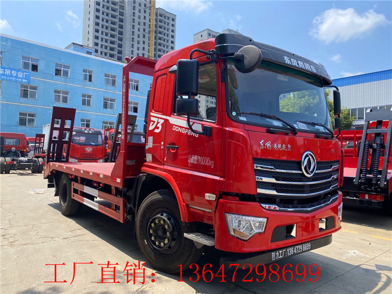 国六东风D3单桥平板运输车