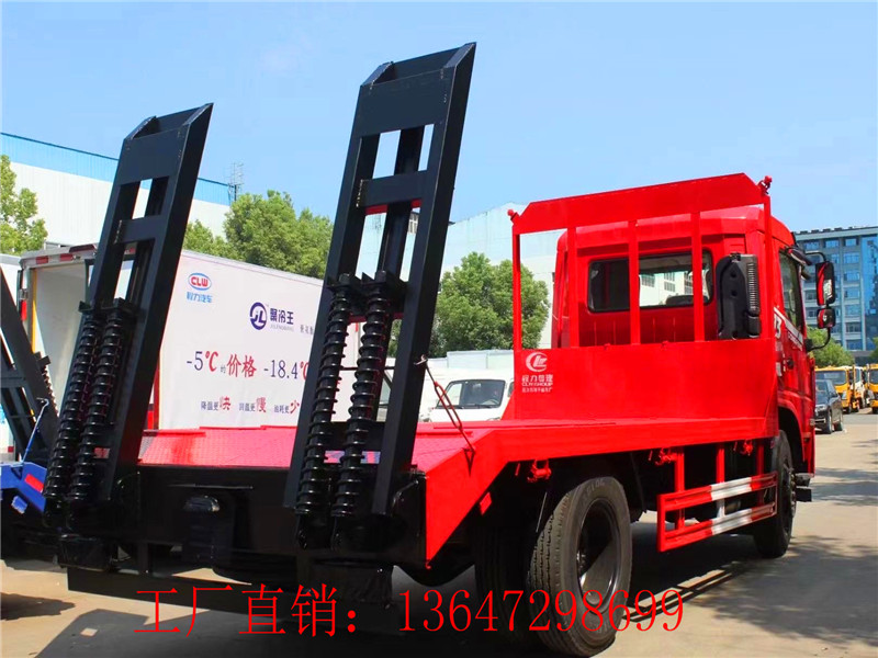 国六东风D3单桥平板运输车