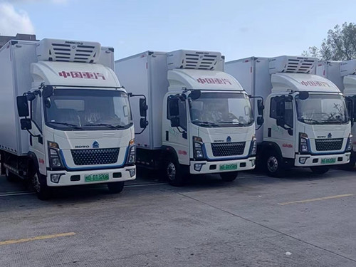 豪沃4.2米纯电动冷藏车