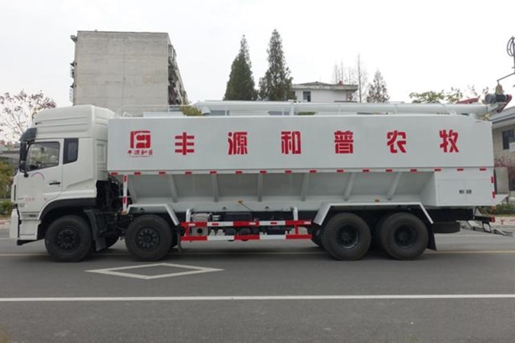 东风天龙前四后八40方（20吨）散装饲料运输车