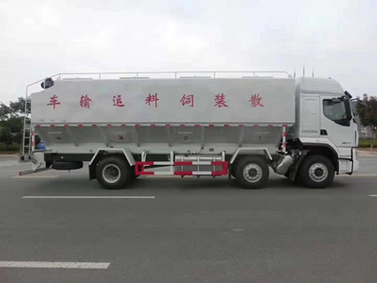 国六柳汽乘龙小三轴35方（18吨）散装饲料车