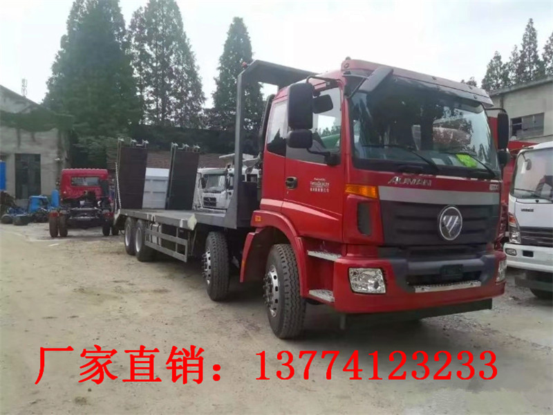 福田欧曼前四后八平板运输车
