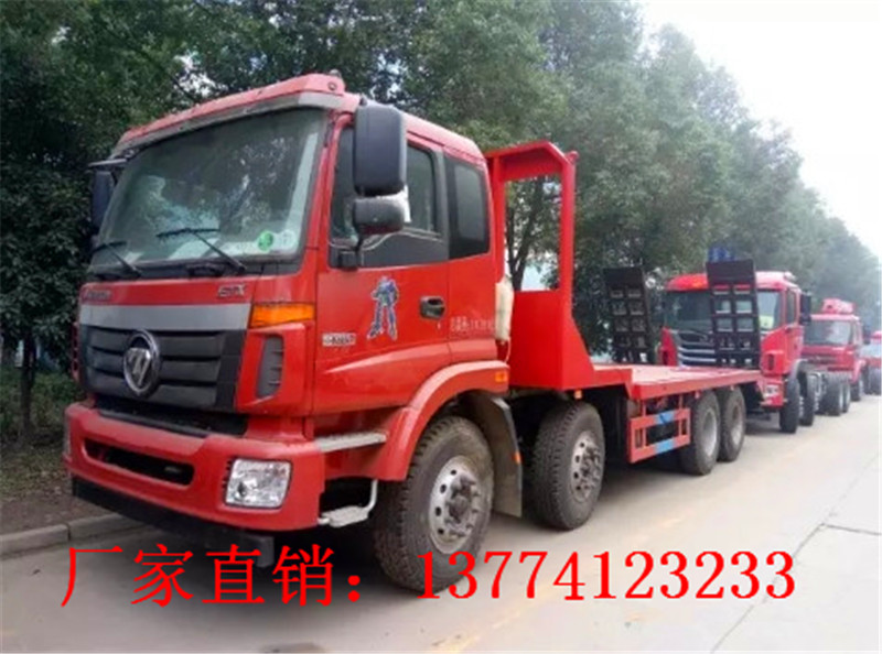 福田欧曼前四后八平板运输车
