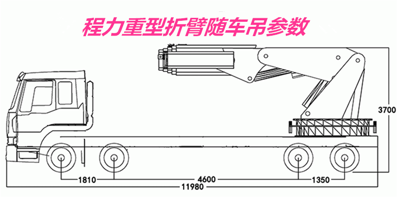 四轴重汽豪沃程力80吨后置式随车吊