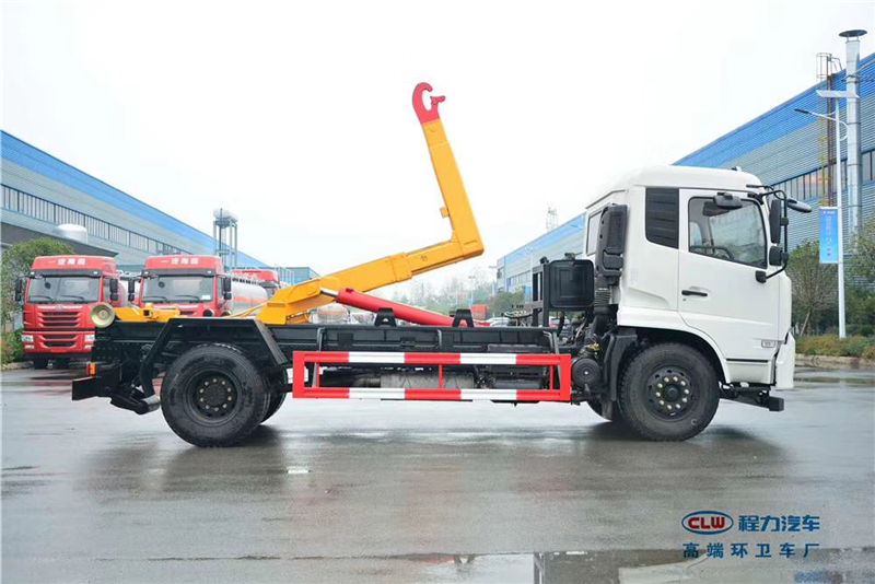 国六东风天龙勾臂式垃圾车25吨