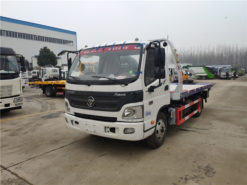 国五福田欧马可蓝牌一拖二蓝牌清障车