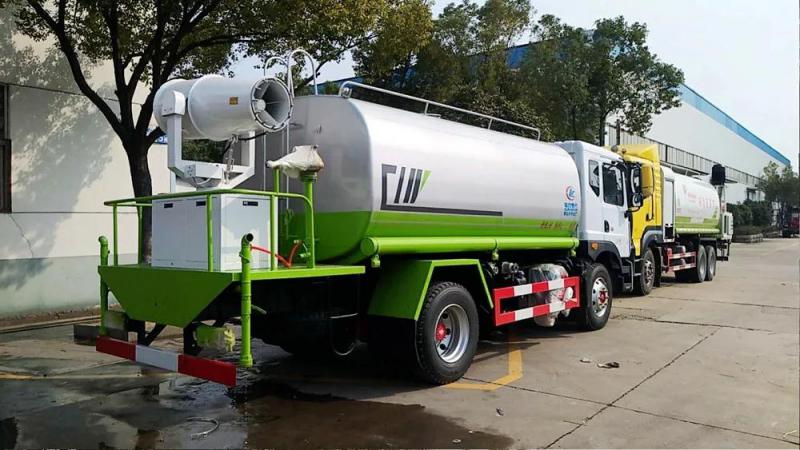 国六东风D9抑尘洒水车（圆罐-30米-CLW5180GPSD6型）多功能洒水喷雾消毒车价格