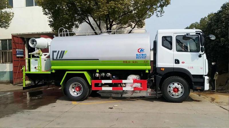 国六东风D9抑尘洒水车（圆罐-30米-CLW5180GPSD6型）多功能洒水喷雾消毒车价格