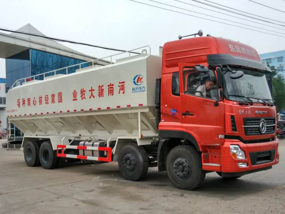 东风天龙20吨散装饲料车/散装饲料运输车图片/散装饲料运输车价格