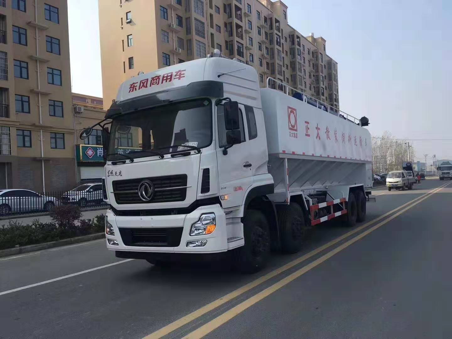 东风天龙40方20吨散装饲料运输