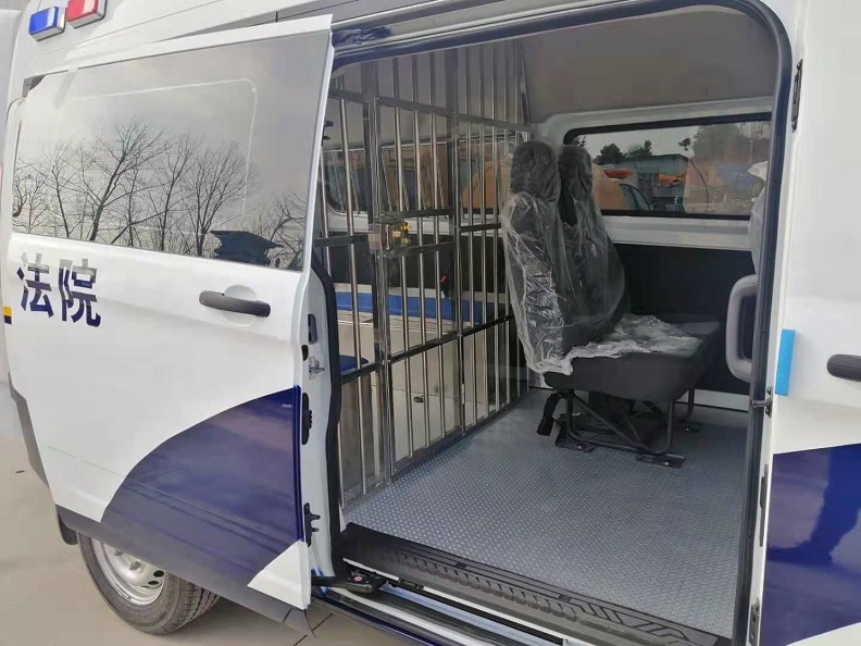 福特新全顺V362国六中轴中顶自动挡囚车