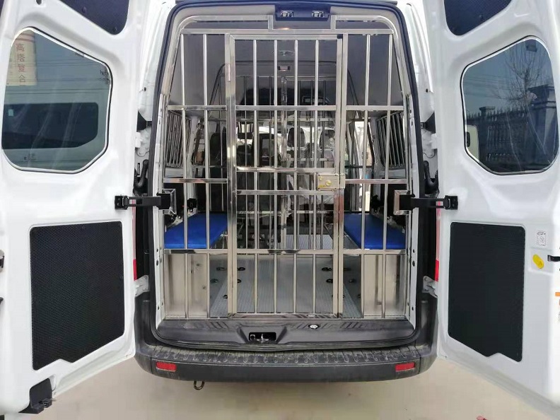 福特新全顺V362国六中轴中顶自动挡囚车