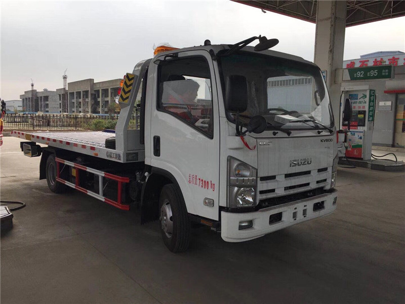 庆铃五十铃一拖二平板清障车