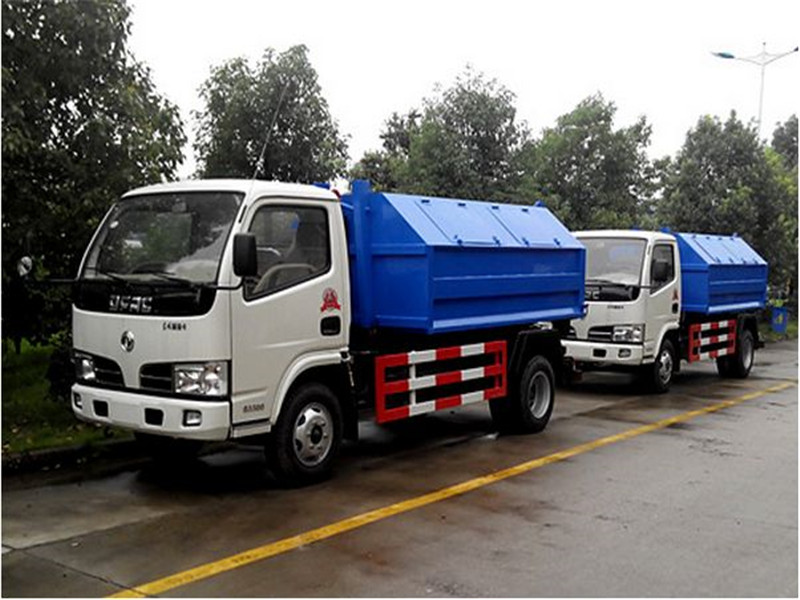 东风多利卡4-5方车厢可卸式垃圾车