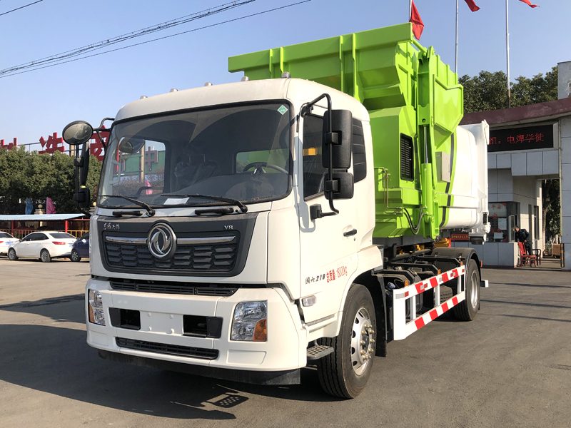 国六东风天锦勾臂式垃圾车