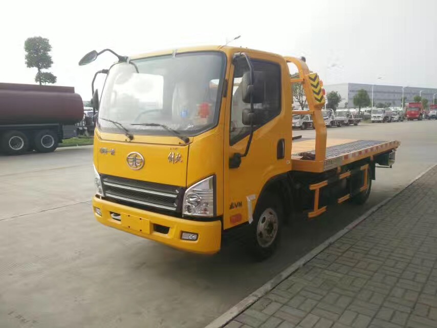 解放蓝牌一拖二清障车