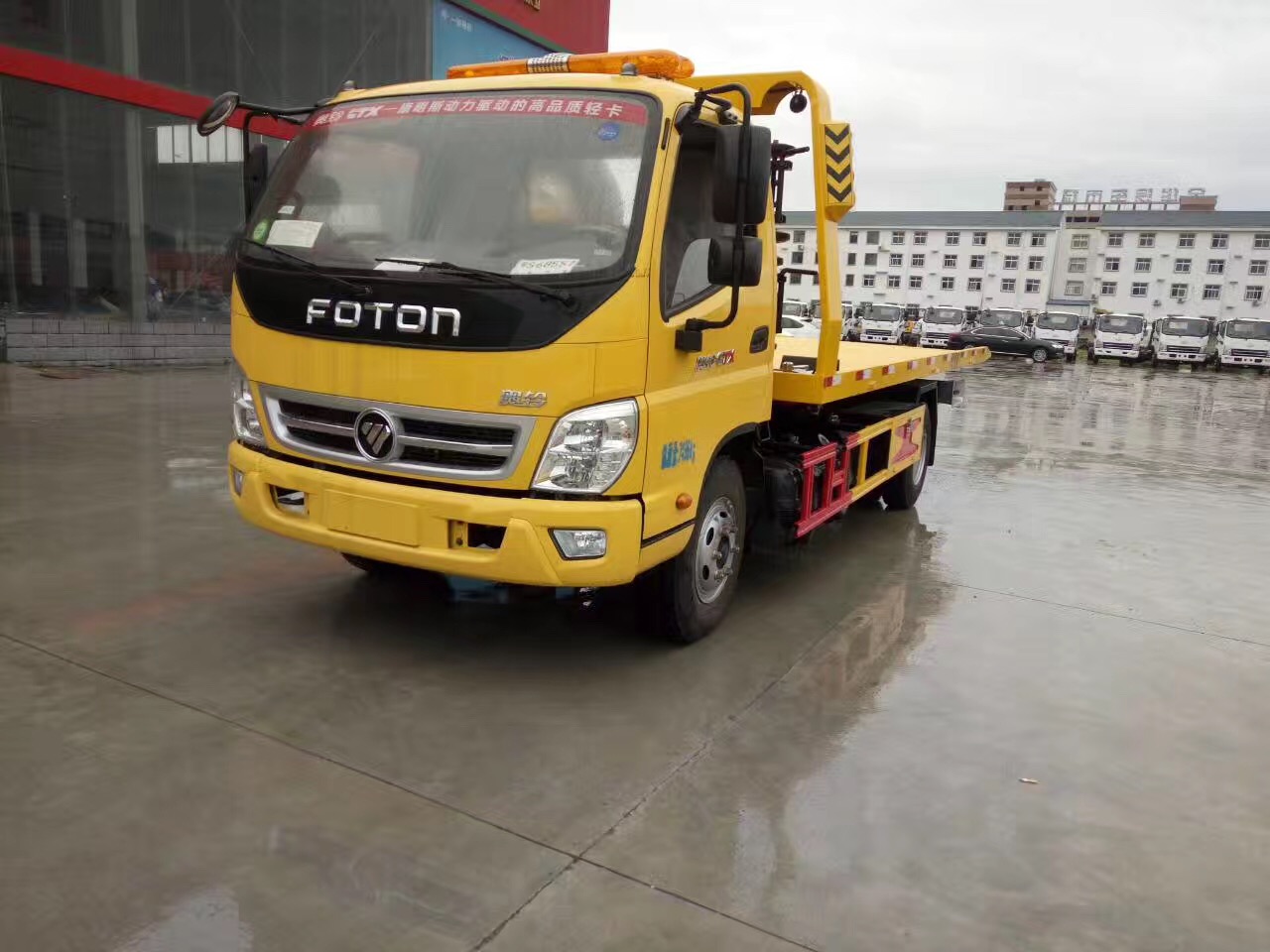 福田欧马可蓝牌一拖二清障车
