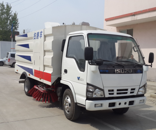 带绿化洒水功能的洗扫车,扫地车工作图片,电动手推式扫地车图片图片