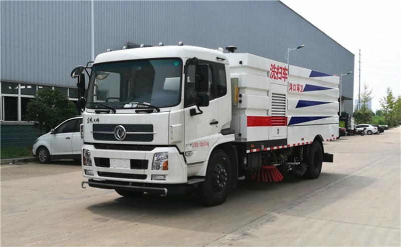 带绿化洒水功能的洗扫车,扫地车工作图片,电动手推式扫地车图片图片