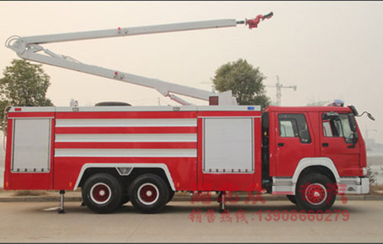 豪沃25米举高喷射消防车