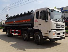 东风天锦小三轴化工液压运输车|腐蚀性物品运输车