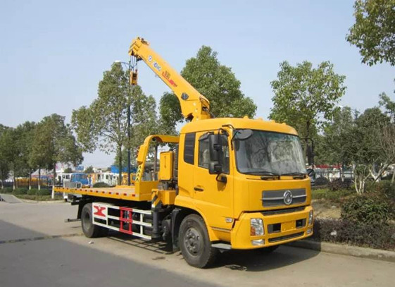 东风天锦随车吊清障车|天锦平板清障救援车