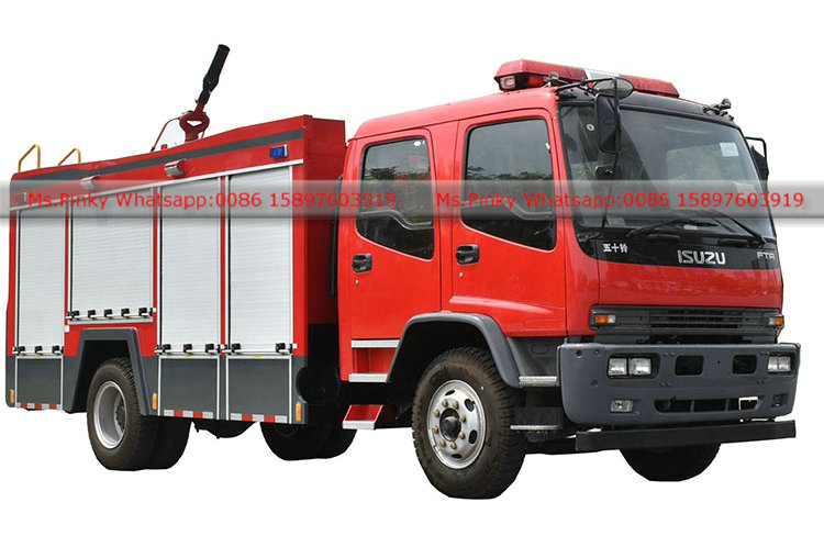 205HP ISUZU FTR Water And Foam Fire Engine Fire Trucks 