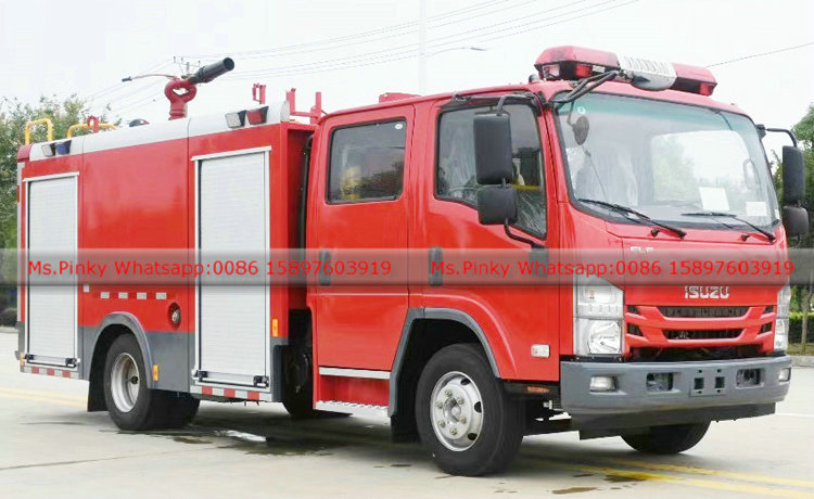 190HP ELF ISUZU Fire Truck 950Gallon Water And Foam Fire Fighting Vehicle