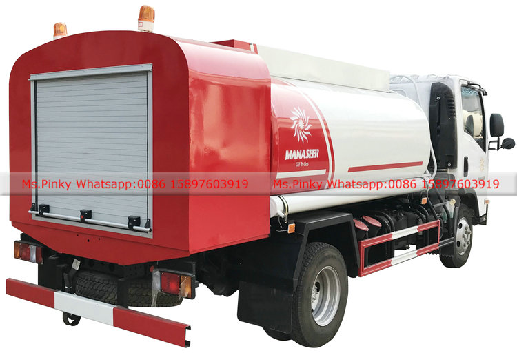 ISUZU ELF 190HP Petrol Diesel Transport Truck Fuel Oil Delivery Trucks with Mobile Dispenser