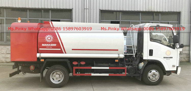 ISUZU ELF 190HP Petrol Diesel Transport Truck Fuel Oil Delivery Trucks with Mobile Dispenser