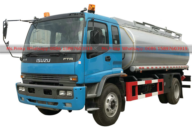 205HP ISUZU FTR Fuel Tank Truck 4000Gallons Crude Oil Tank Truck  
