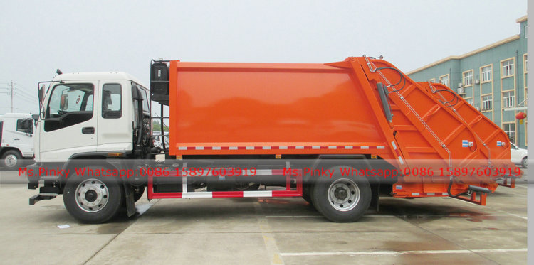 ISUZU FVR Compressor Garbage Truck 10000Liters Rear Loader Trucks