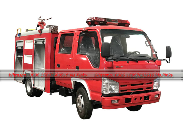 98HP ISUZU Fire Truck 2Tons Fire Fighting Truck water and foam 2000Liters
