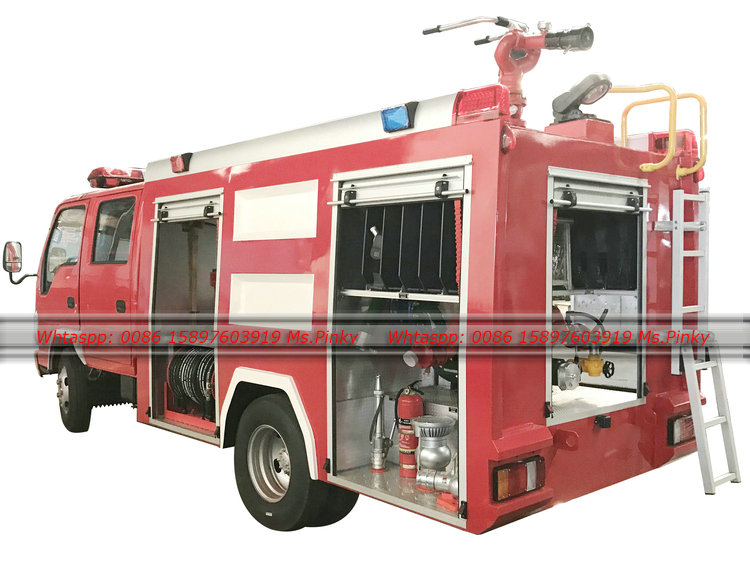 98HP ISUZU Fire Truck 2Tons Fire Fighting Truck water and foam 2000Liters