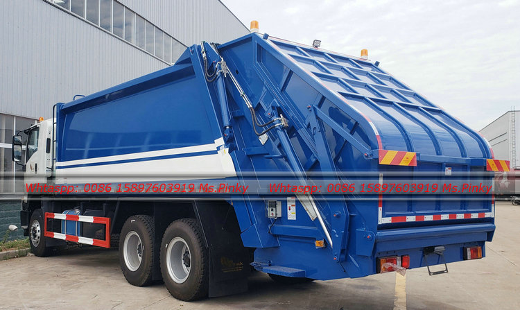 460HP ISUZU Heavy Duty Truck 15cbm to 18cbm Compressor Garbage Truck 