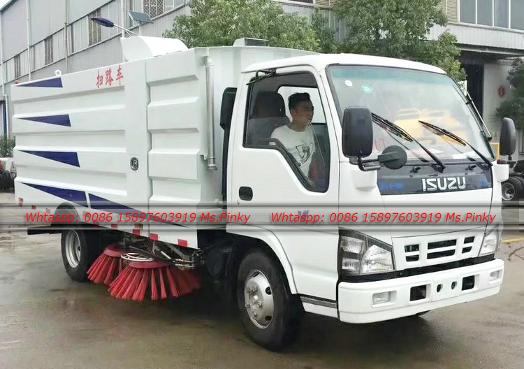 120HP ISUZU Street Sweeper Truck Road Cleaner Vehicle 