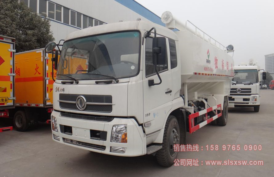 天锦10吨单桥饲料运输车