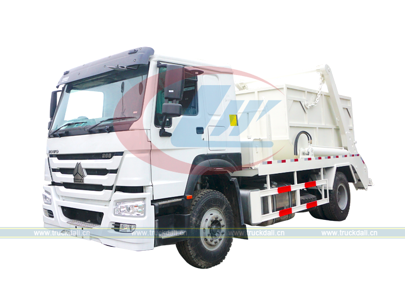 Swing Arm Garbage Truck HOWO 8cbm