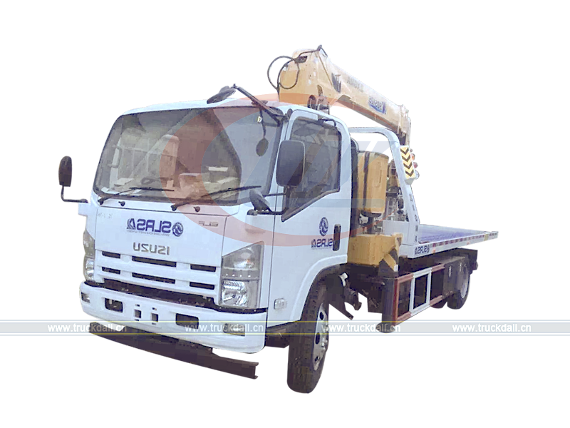 Flatbed Wrecker With Crane ISUZU 700P